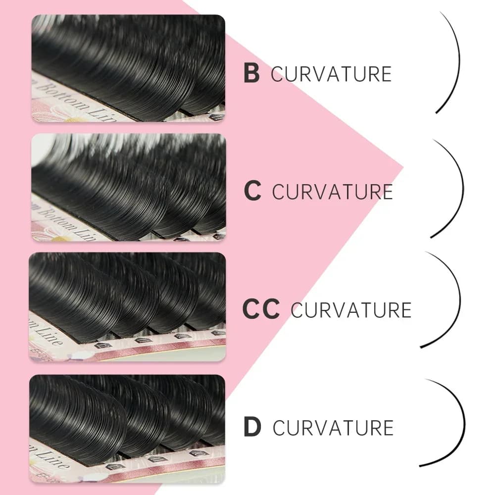 Ellipse flad split-spids vippeextensions 6-19mm 0,15-0,2mm