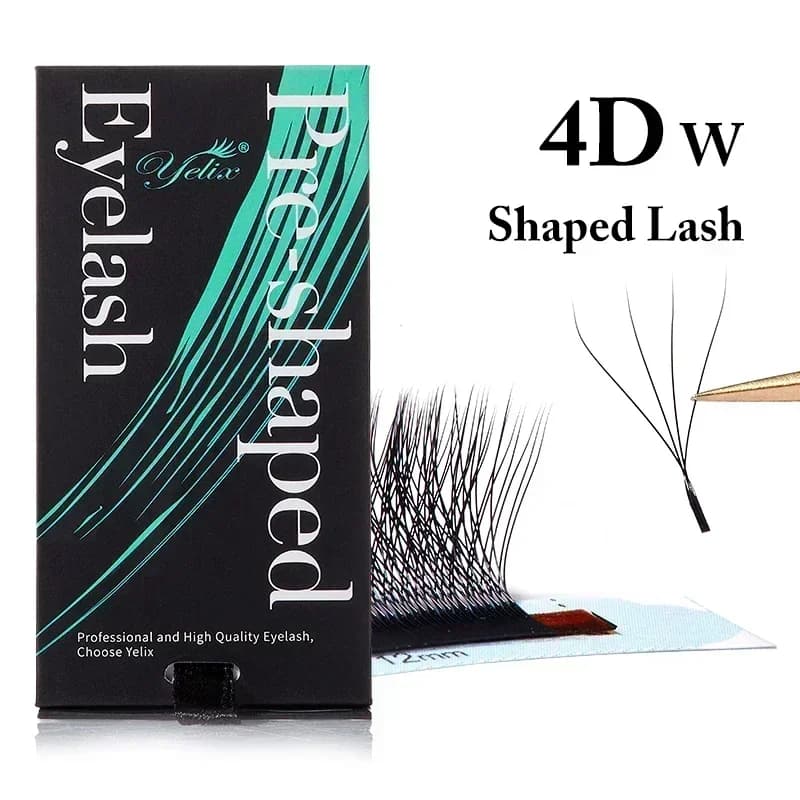 Naturlige bløde 3D-8D W-form færdige vifter vipper