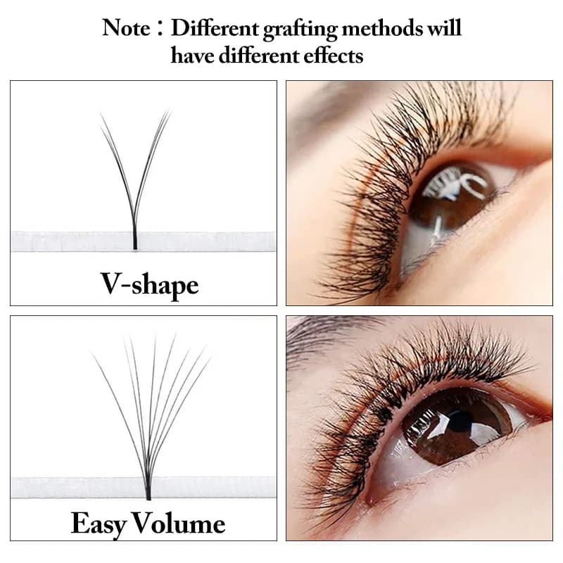 V-form Auto-vifte Premium Individuelle Vippeextensions