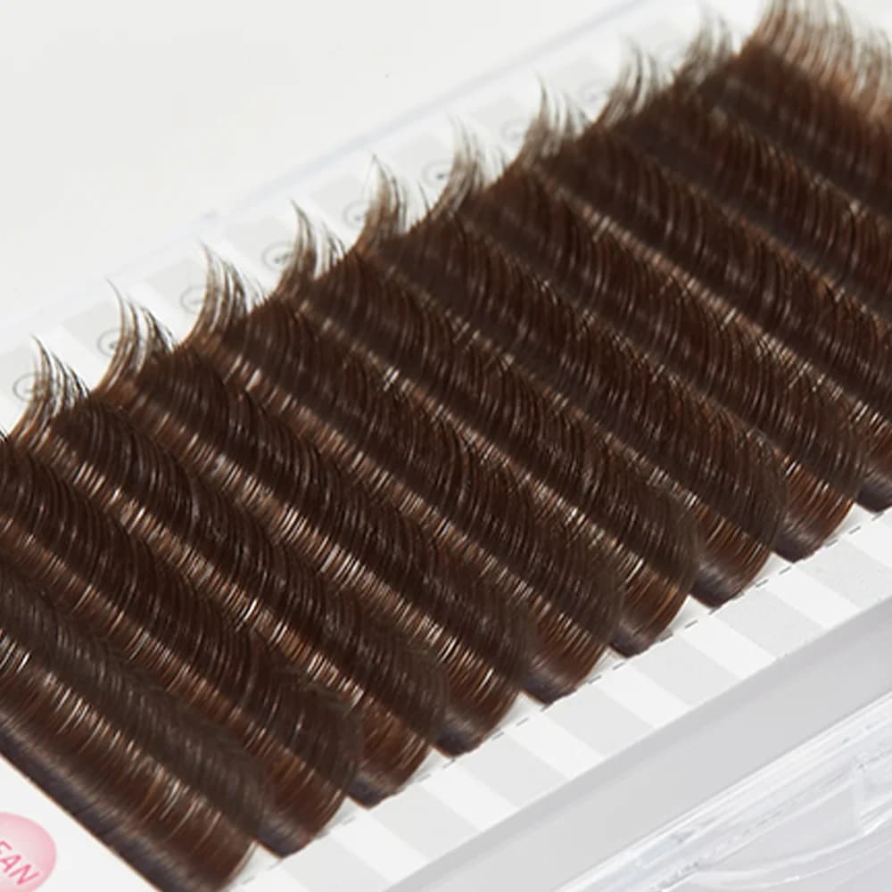 Mørkebrune Easy Bloom Volume Øjenvippes Extensions