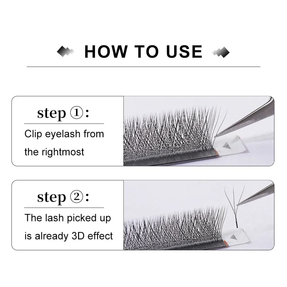 Soft Clover 3D Mink W-form Øjenvippeextensions