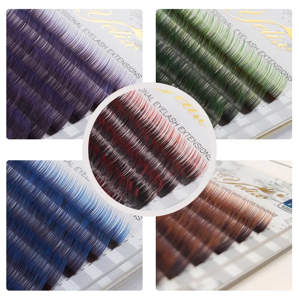 Individuelle vipper i gradient blå, lilla og brun
