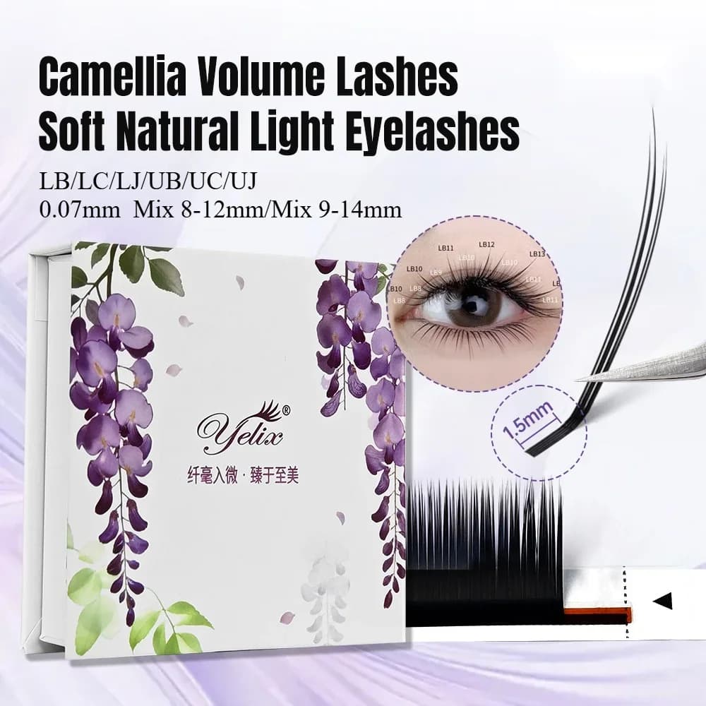 Short Root Opadgående Camellia Volume Vippeextensions
