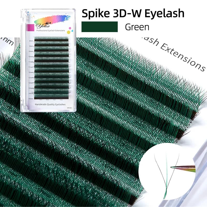 Sort og lilla spike 3D-W fluffy volumelashes