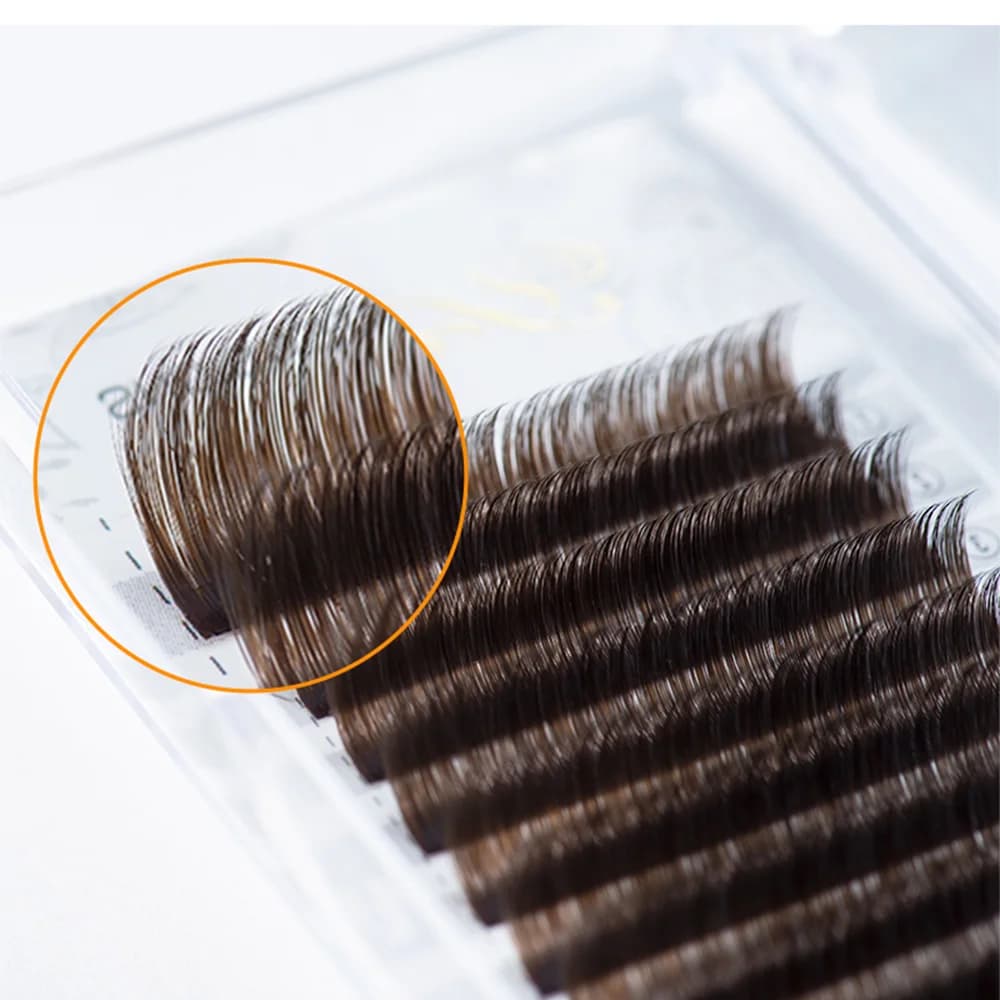 Mørkebrune Easy Bloom Volume Øjenvippes Extensions
