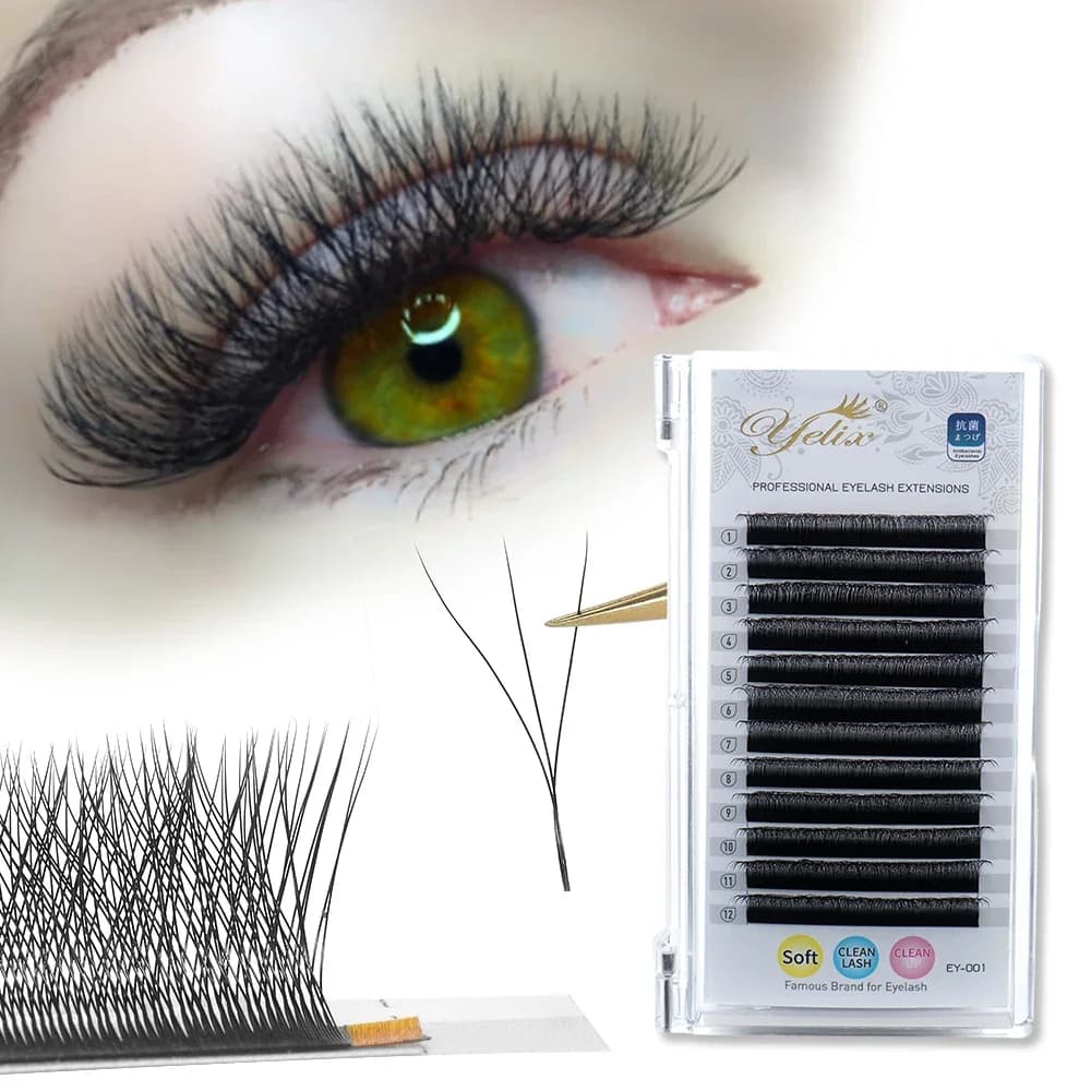Soft Clover 3D Mink W-form Øjenvippeextensions