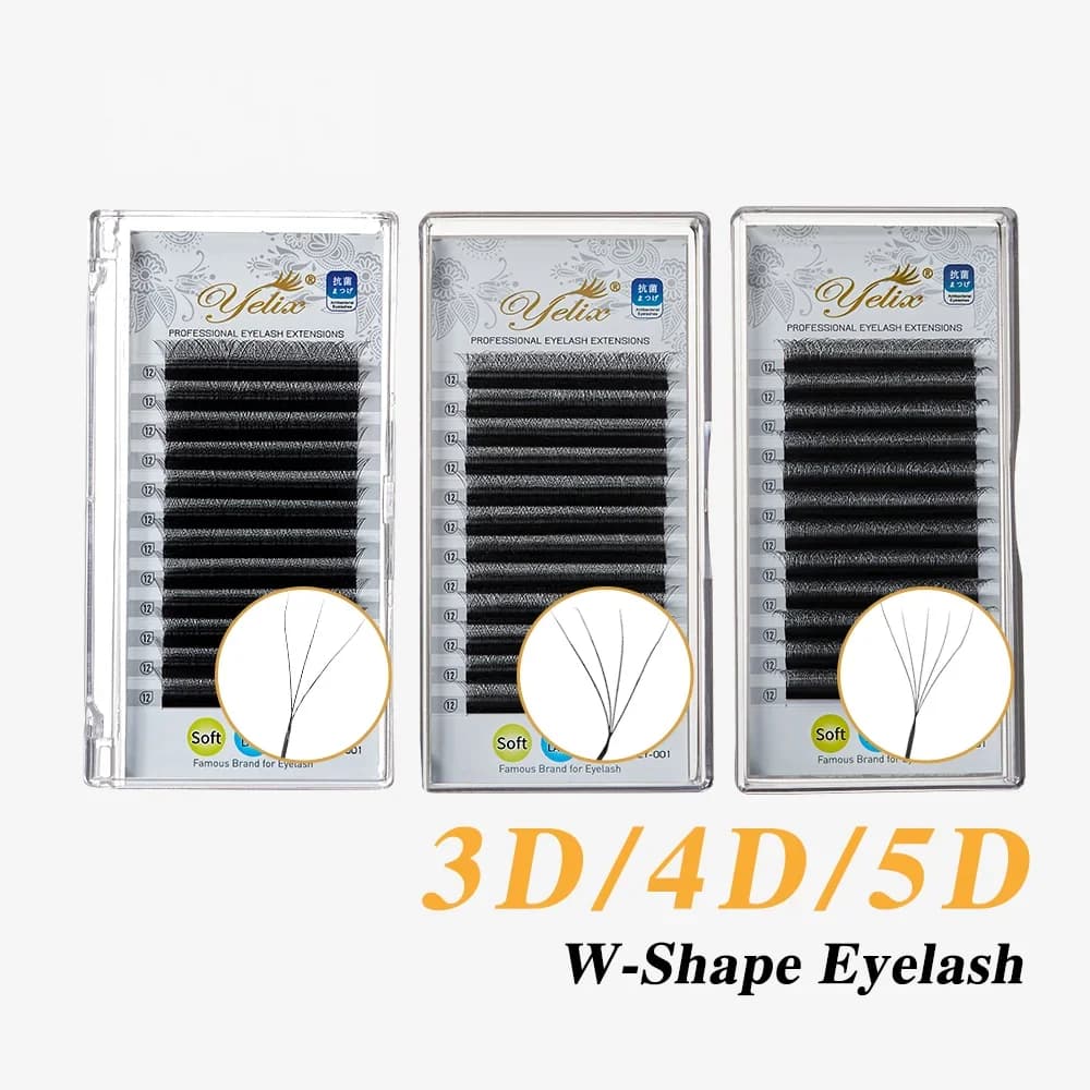 YY og 3D/4D/5D W-form færdige volumevipper