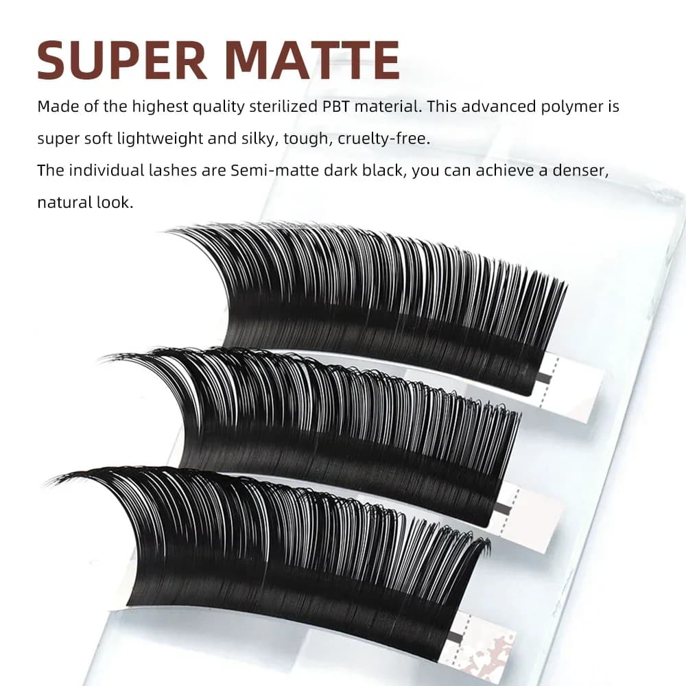 Super Matte Klassiske Enkeltvipper 0.18mm