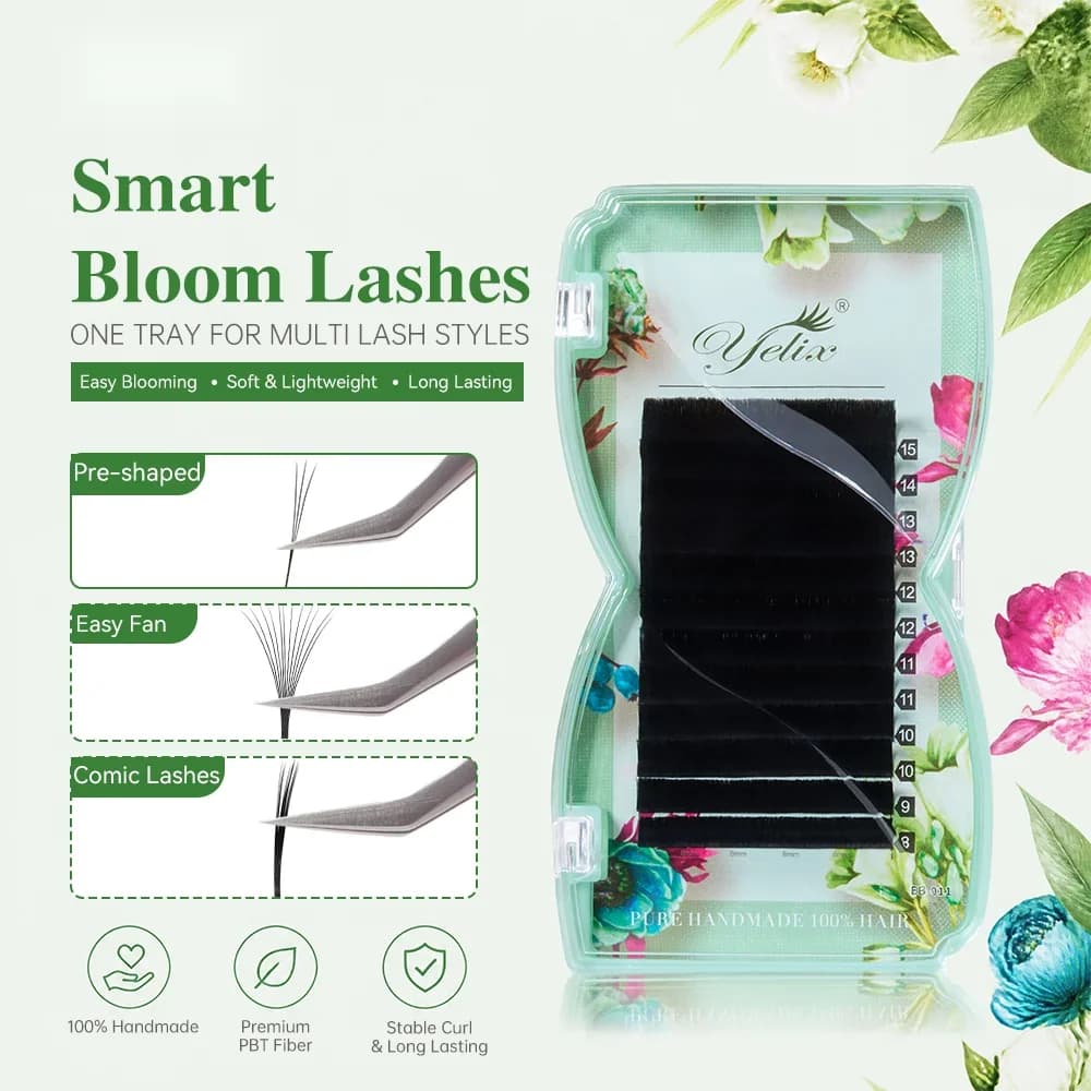 Smart Bloom W-formede færdiglavet volumenvifter vippeextensions