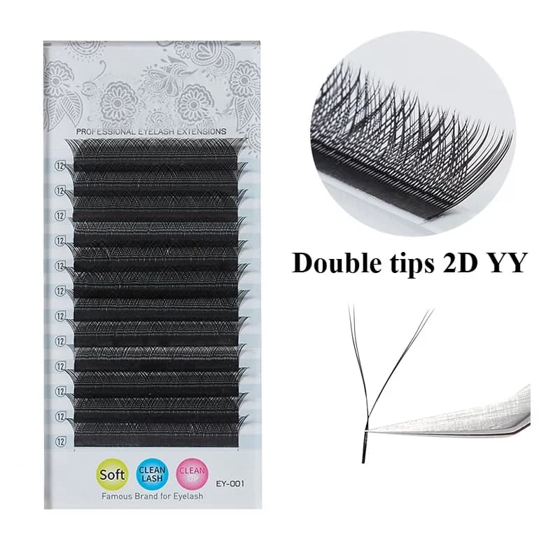 2D Y Premade Volume Fan Ultra Tynde Øjenvipper
