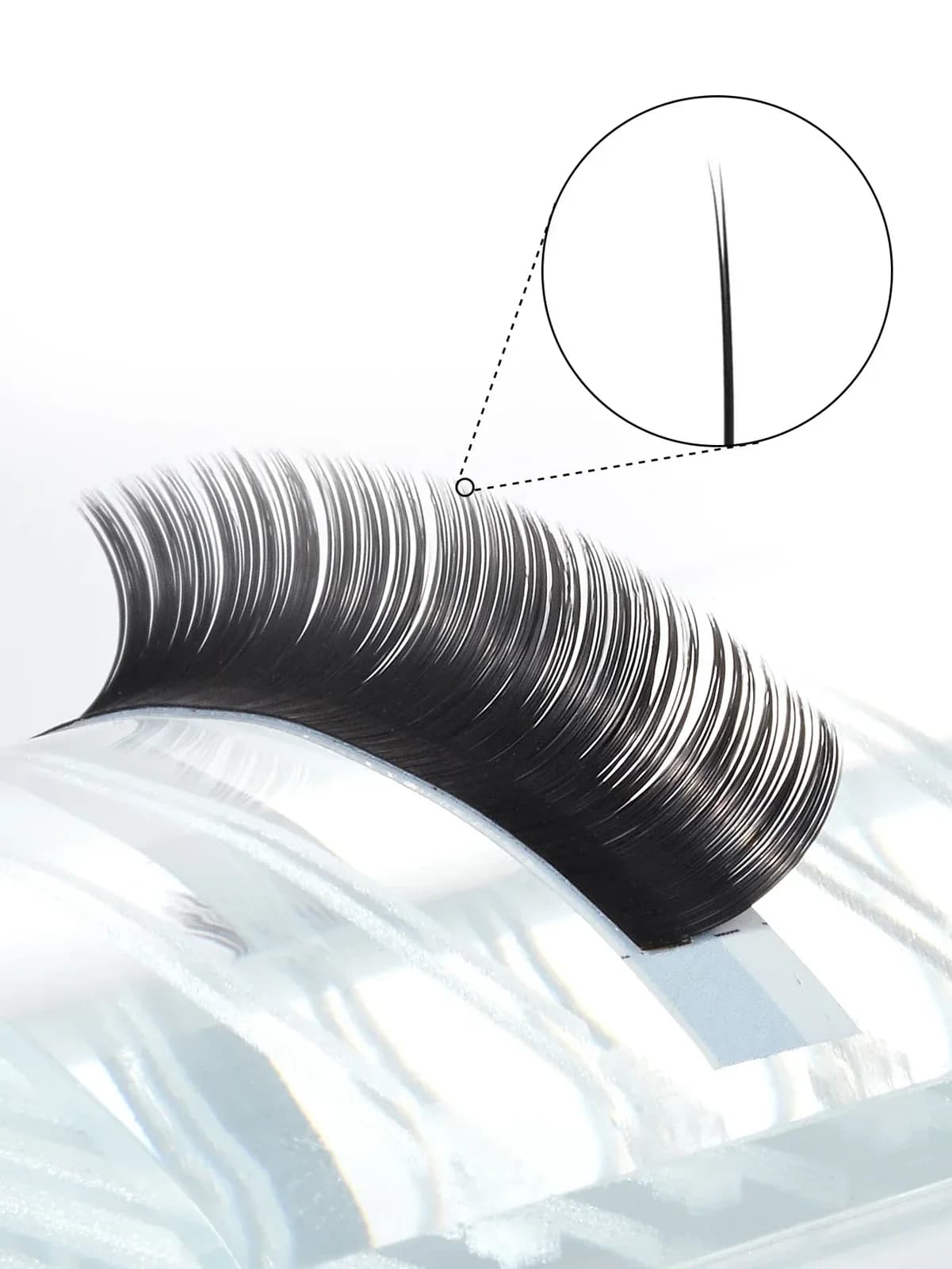 Klassiske Ellipse Flade Matte Naturlige Øjenvippe Extensions