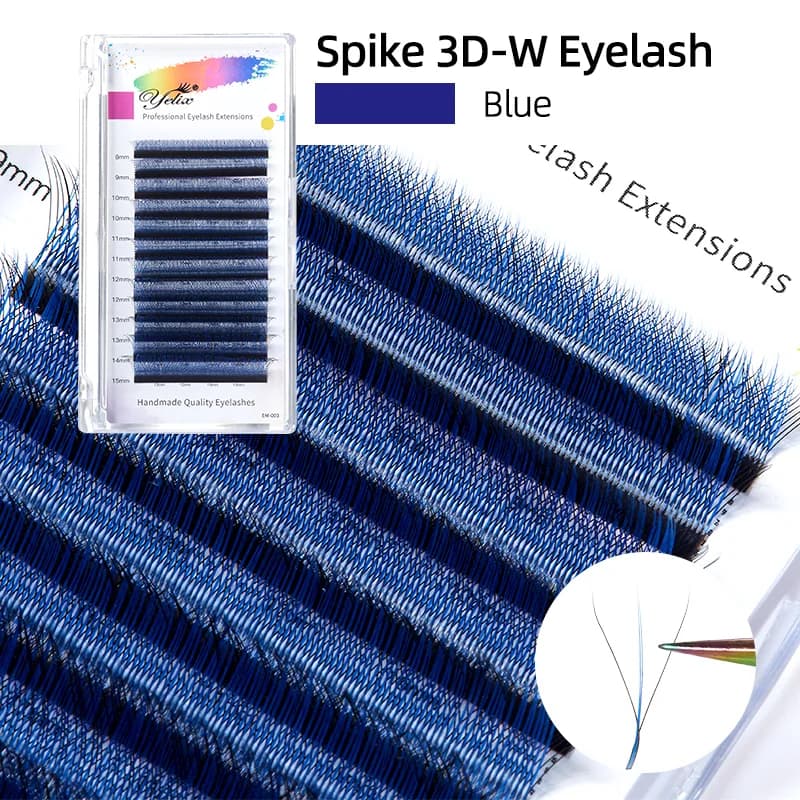 Sort og lilla spike 3D-W fluffy volumelashes