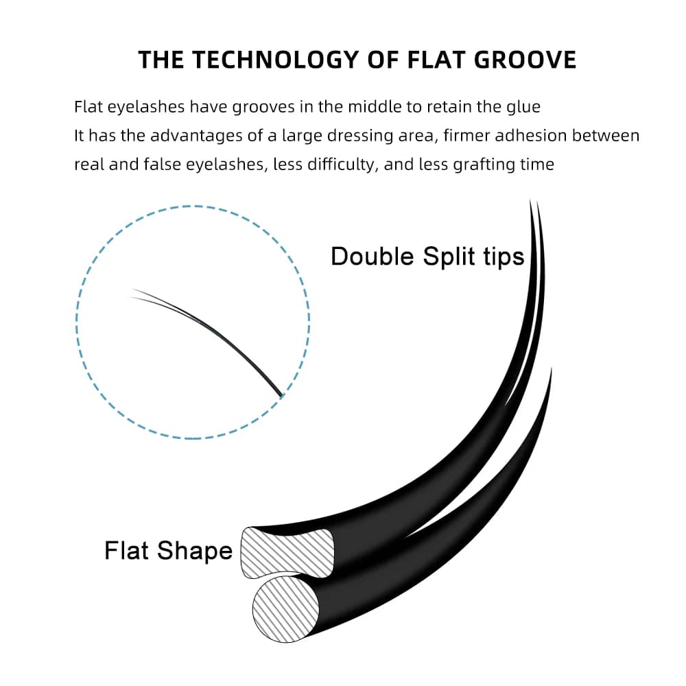 Air Flat D+ curl elliptiske vippeextensions