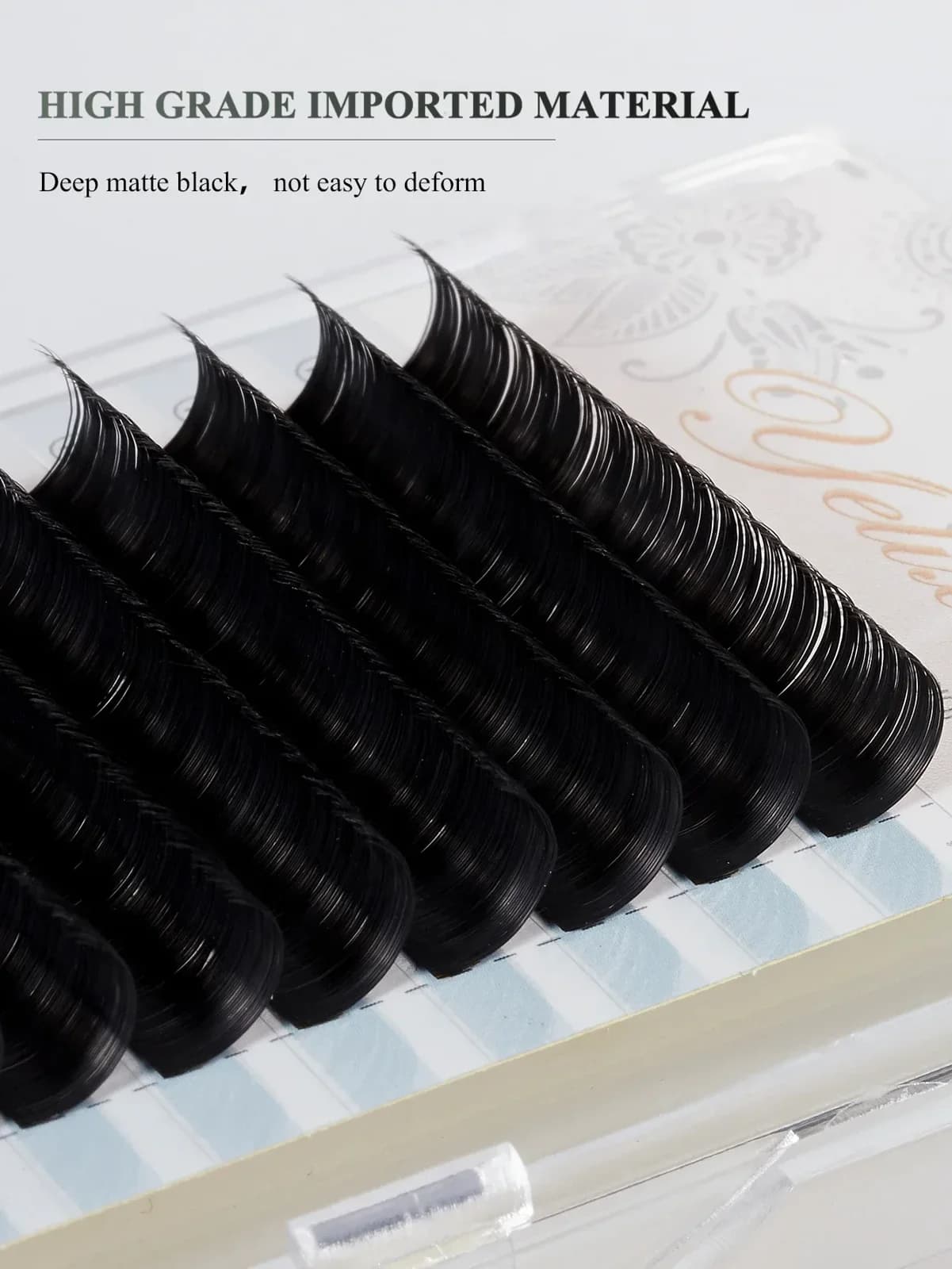 Klassiske Ellipse Flade Matte Naturlige Øjenvippe Extensions
