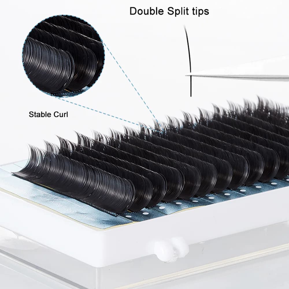 Air Flat D+ curl elliptiske vippeextensions